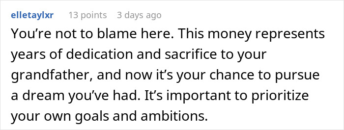 Man Receives $50,000 From His Grandfather, Refuses To Split The Inheritance With His Brother