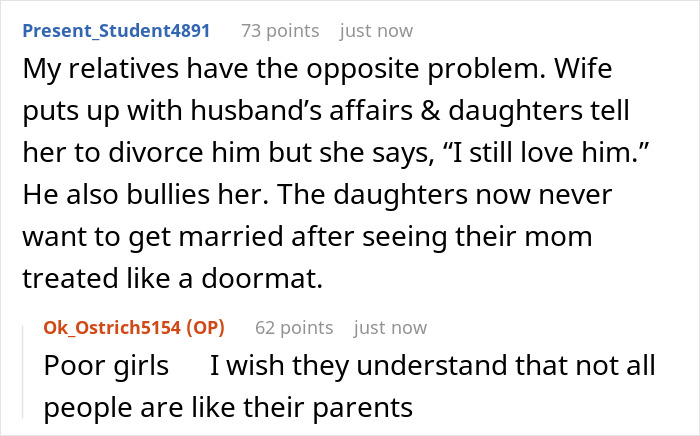 Woman Wants To Divorce Cheating Hubby, Daughters Expect Mom To Stay With Him Despite Knowing Truth