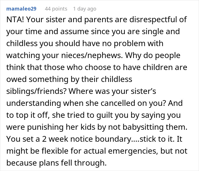 Uncle Changes All His Plans To Babysit Sister's Kids, Refuses To Help Ever Again After She Cancels