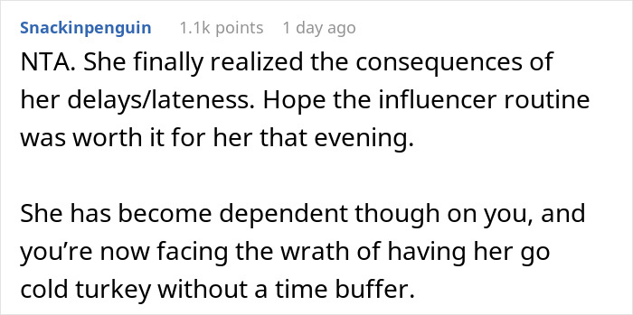 “AITA For Letting My Chronically Late Wife Miss An Event She Was Looking Forward To?”