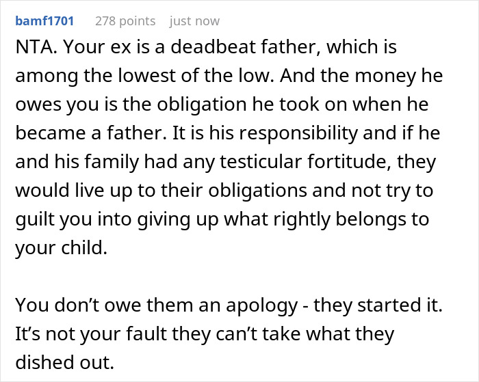 “AITA For Laughing At My Ex’s Mother And Telling Her How Much Child Support I’ve Been Receiving?”