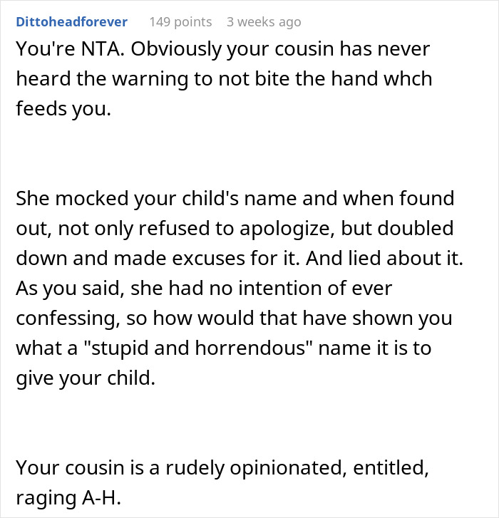 Woman Goes Online To Publicly Mock Cousin’s Baby Name, Finds Herself Evicted, Plays The Victim