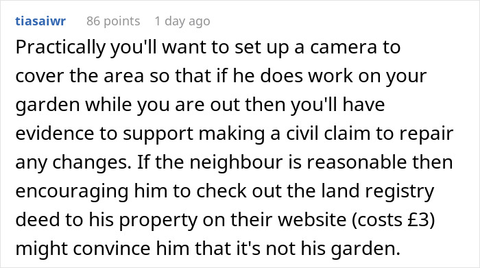 “I’ve Just Purchased A Maisonette, Neighbor Believes My Entire Garden Belongs To Him”