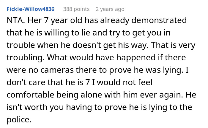 7YO Falsely Accuses Relative Of Neglecting Him While Babysitting, They Refuse To Help Anymore