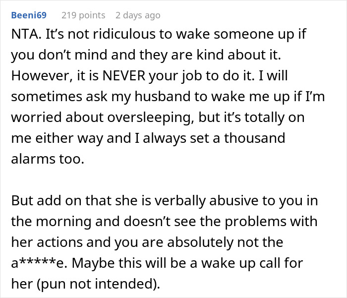 Guy Refuses To Keep Waking Up His GF, She Loses Her Job: "Started Shrieking"