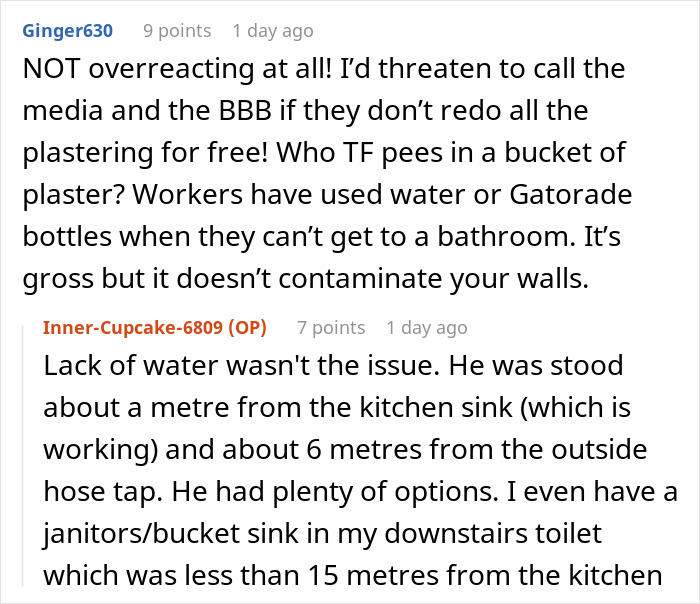 Woman Busts Worker Peeing In The Plaster Mix For Her Kitchen, Demands Company Take Everything Down