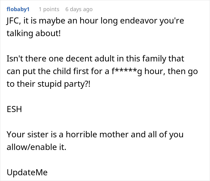 29YO Just Assumes Her 19YO Sis Is A Pro-Bono Babysitter, Shocked To Receive A Flat-Out Refusal