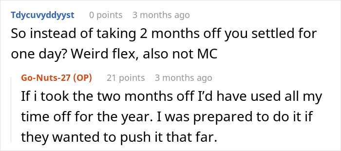 "Can’t Carry Over 1 PTO Day? See You In February": Person Maliciously Complies