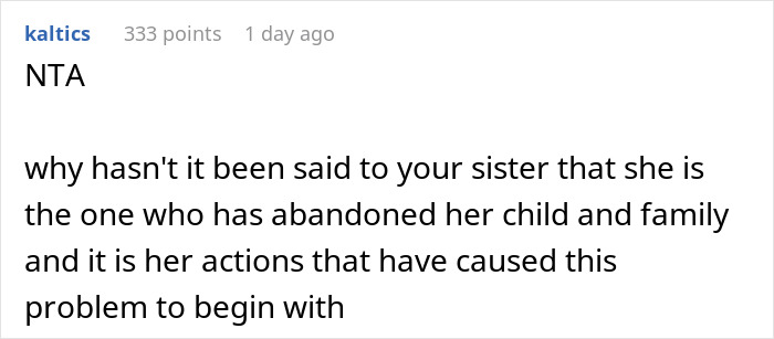 “[Am I The Jerk] For Telling My Sister I Won’t Raise Her Child After She Abandoned Him?”