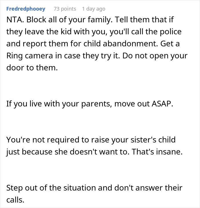 “[Am I The Jerk] For Telling My Sister I Won’t Raise Her Child After She Abandoned Him?”