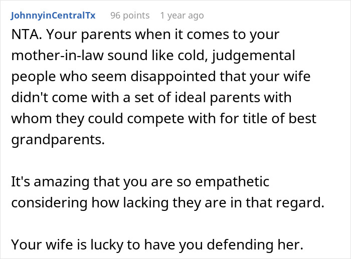 Man’s Parents Shame His MIL For Lack Of Financial And Childcare Support, He Throws Them Out