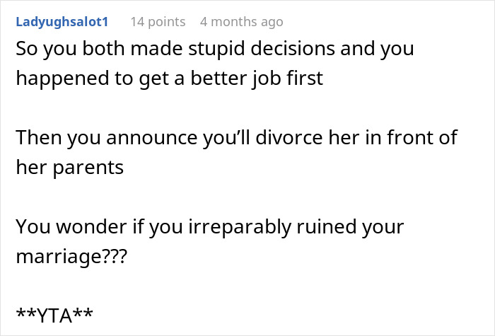 “We're Hemorrhaging Money”: Man Threatens Divorce Over Wife's Reluctance To Change Jobs