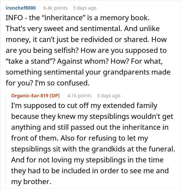  “AITA For Blaming Dad And Stepmom For Stepsiblings Thinking They Would Get Grandkid Inheritance?”