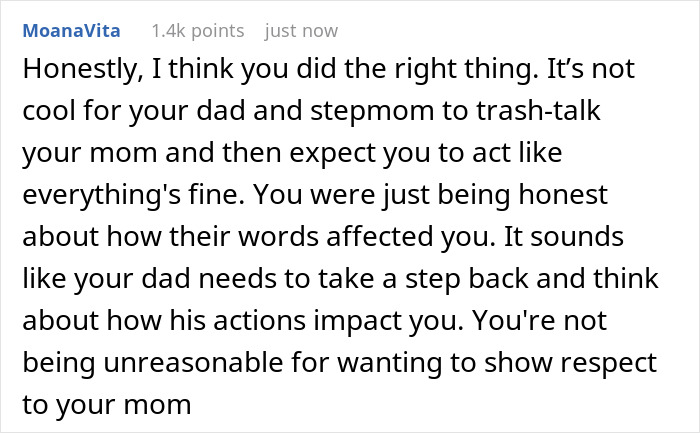 Dad, Stepmom Mock Teen’s Bio Mom, Kid Overhears Them, Quits Calling Stepmom “Mom” For Good