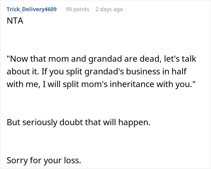 Man Can’t Understand Why He Didn’t Get Equal Inheritance, Gets A Reality Check From Sister