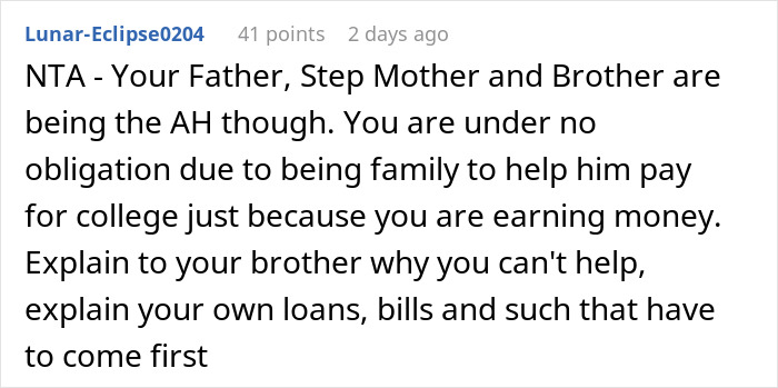 Dad Never Helped His Daughter, Does The Same For His Son But Expects Her To Do His Job