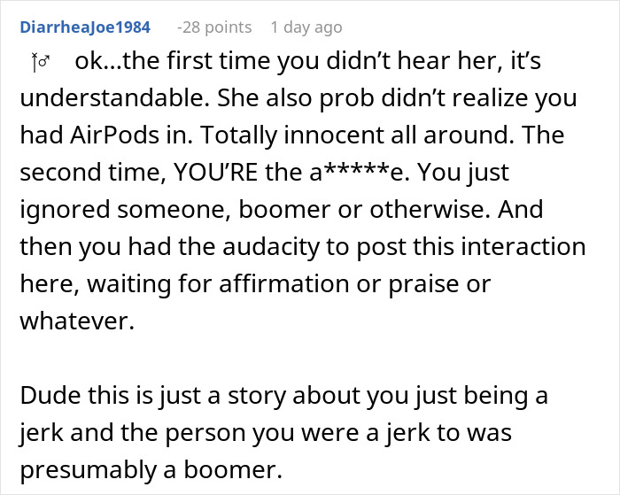 “I Politely Pretend To Not Hear Her”: Guy Watches Rude Elder Lose It Over AirPods