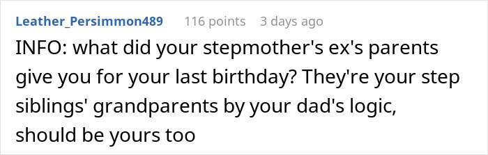  “AITA For Blaming Dad And Stepmom For Stepsiblings Thinking They Would Get Grandkid Inheritance?”