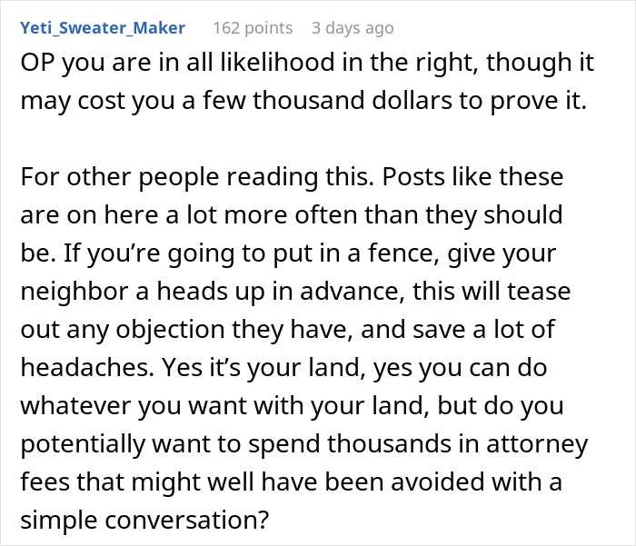 Person Replaces Old Fence After Property Survey, Faces Unexpected Lawsuit From Their Neighbor