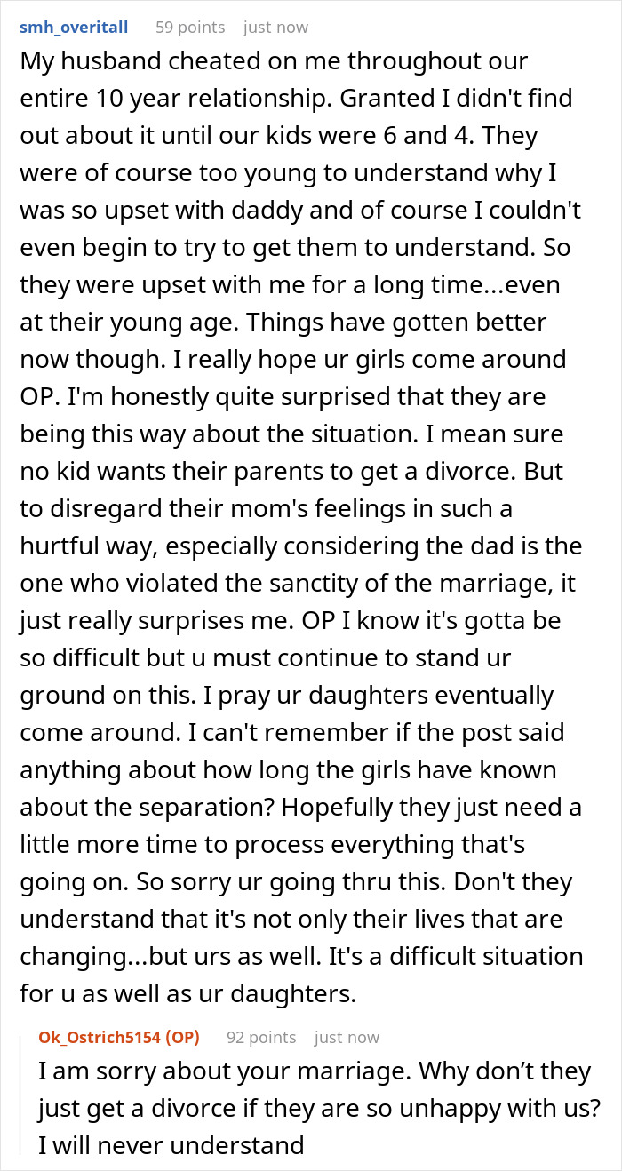 Woman Wants To Divorce Cheating Hubby, Daughters Expect Mom To Stay With Him Despite Knowing Truth