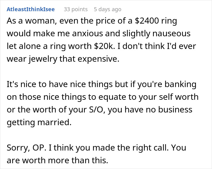 Man Realizes His Values Don’t Match His Fiancée’s After Proposing, Ends Everything