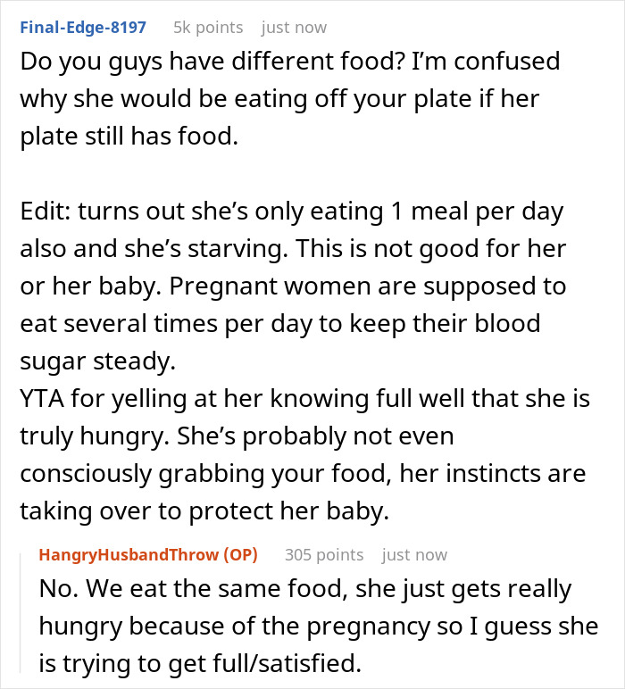 Starving Pregnant Wife Forced To Only Eat A Meal A Day, Man Gets Mad When She Reaches For His Food