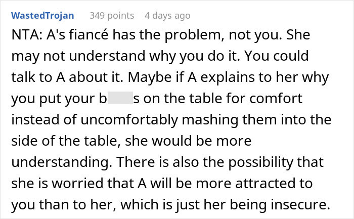 Woman Struggles With H-Cup Chest, Friend's Fiancee Explodes At Her For Putting It On The Table