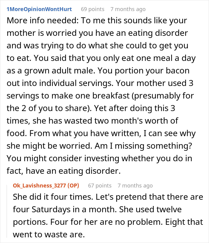 Guy Tells Mom To Get Out After She Wastes Months Of His Food, Mom And Sister Furious