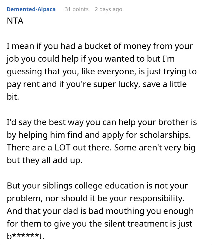 Dad Never Helped His Daughter, Does The Same For His Son But Expects Her To Do His Job