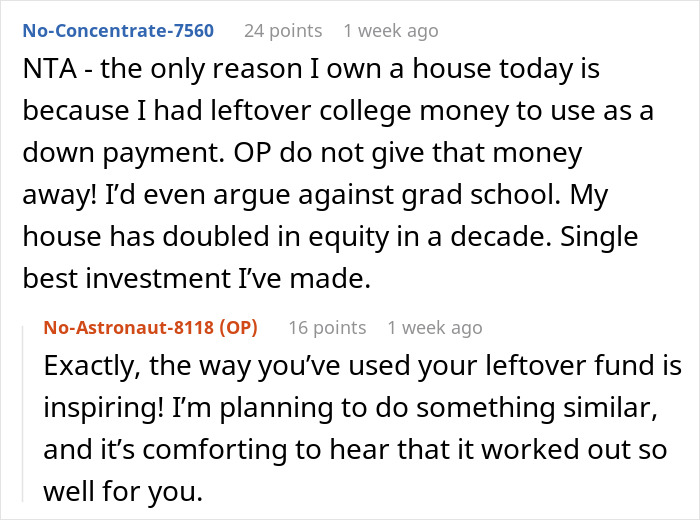 “AITA For Refusing To Give My Younger Cousin My College Fund Because She ‘Needs It More’?”