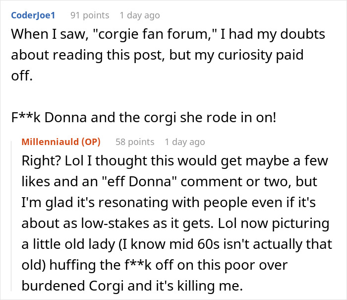 Kindest Woman Ever Gets Bullied By 60YO On Corgi Forum, Niece Writes A Decimating Roast In Response