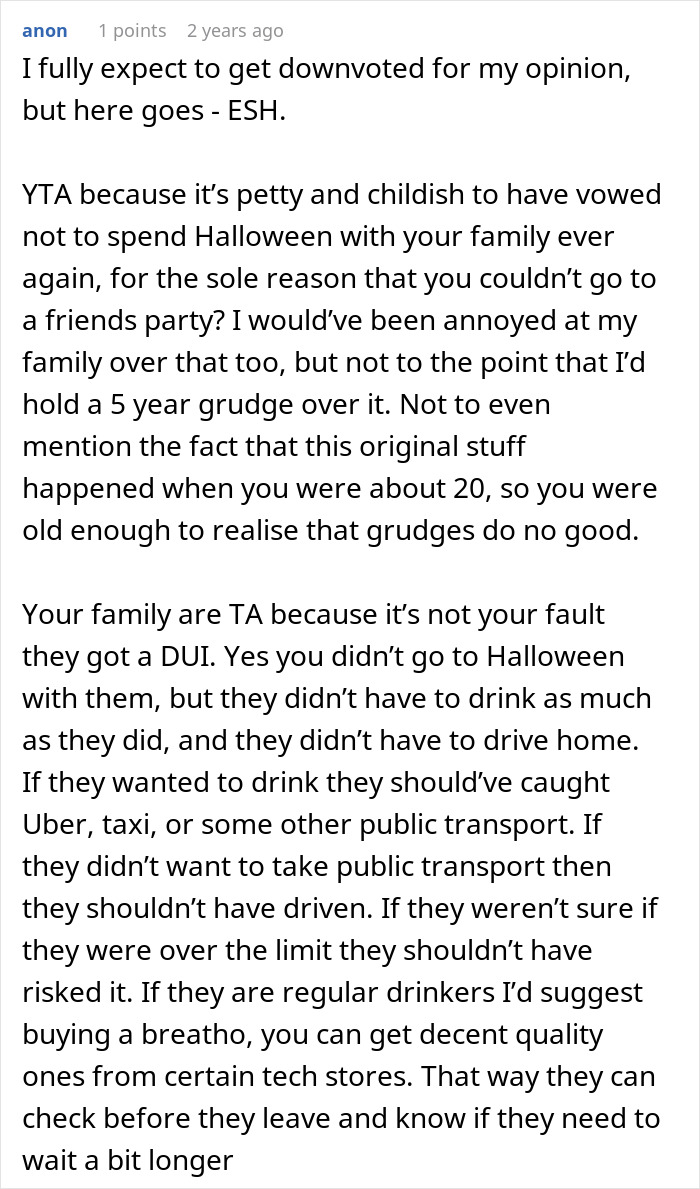 Guy Refuses To Celebrate Halloween With Family After What They Did Years Ago