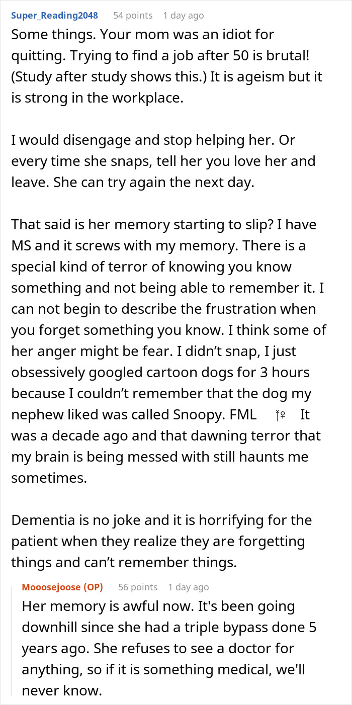 63YO Has To Find A Job, Realizes All Of Her Kid's Complaints Were Real And Valid