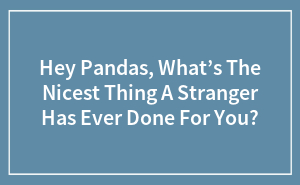 Hey Pandas, What’s The Nicest Thing A Stranger Has Ever Done For You?