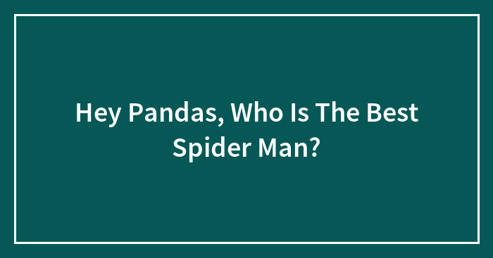 Hey Pandas, Who Is The Best Spider Man?