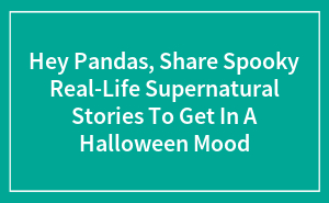 Hey Pandas, Share Spooky Real-Life Supernatural Stories To Get In A Halloween Mood