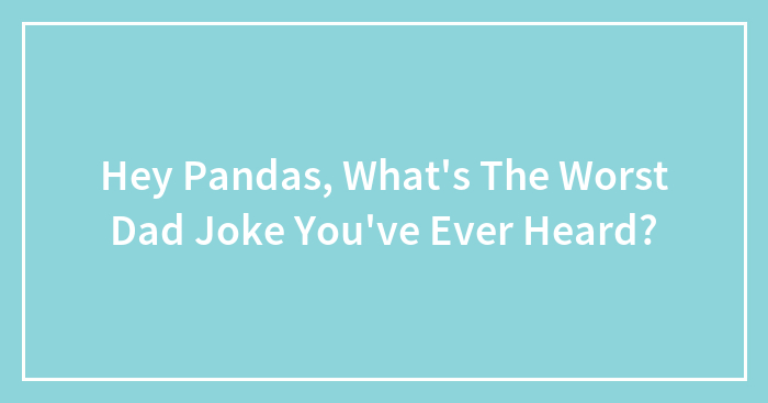 Hey Pandas, What’s The Worst Dad Joke You’ve Ever Heard? (Closed)