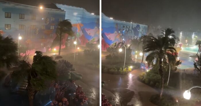 Disney World Gets Battered By Hurricane Milton In Terrifying Footage