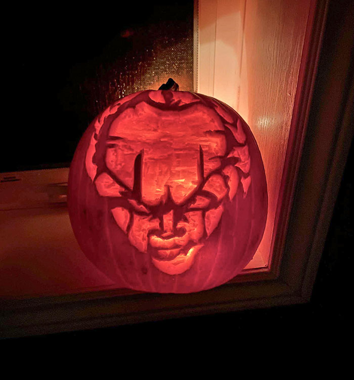 My Dad Always Makes Crazy Carvings On Halloween. This Is His This Year