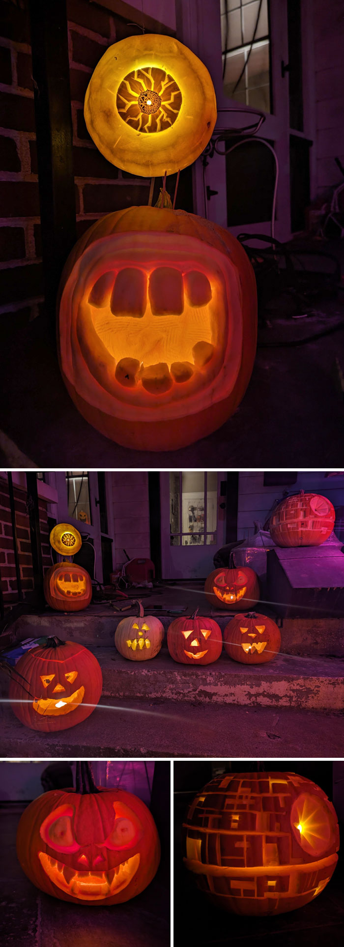 Kids And I Spent A Few Days Carving. My Daughter (11) And Son (8) Carved Their Own Pumpkins For The First Time. Usually They Just Come Up With Ideas For Me To Try And Execute. Fun Time