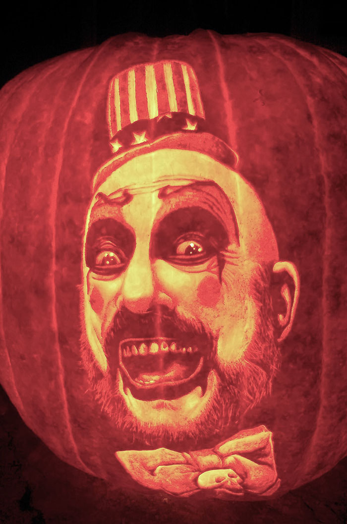 My Captain Spaulding Pumpkin Carving From Last Year