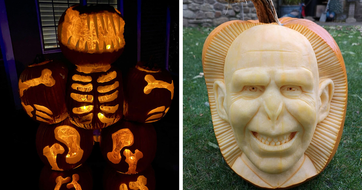 107 Times People Took Halloween Pumpkin Carving To A Whole New Level (New Pics)