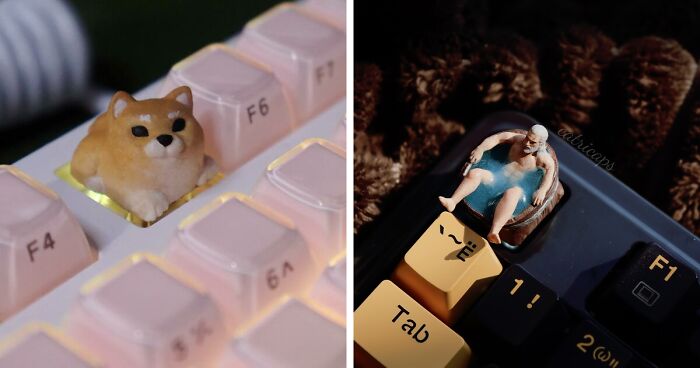 This Artist Creates Amazing Detailed Keyboard Keycaps, Here Are 21 Of Her Best Ones