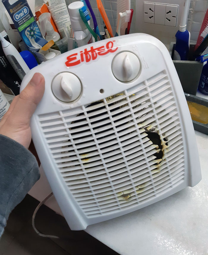 This Electric Heater Can Melt Its Plastic Casing When At Full Power