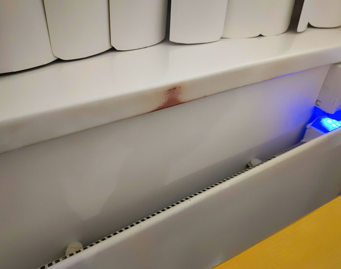 A Plastic Windowsill Above A Radiator