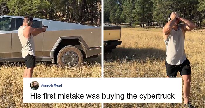 Man Fires Bullets Into His Cybertruck To Test If Elon Musk's Bulletproof Claims Are Real