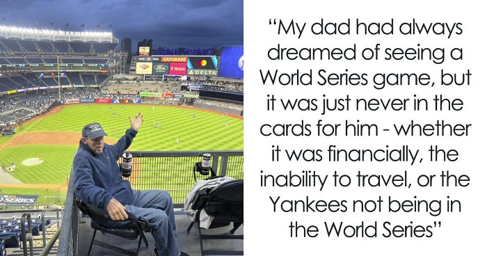 Woman Knows Dad Always Dreamed Of Seeing Yankees Play In The World Series, Gets Him Surprise Tickets