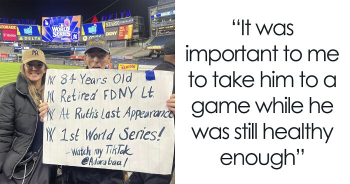 Woman Knows Dad Always Dreamed Of Seeing Yankees Play In The World Series, Gets Him Surprise Tickets