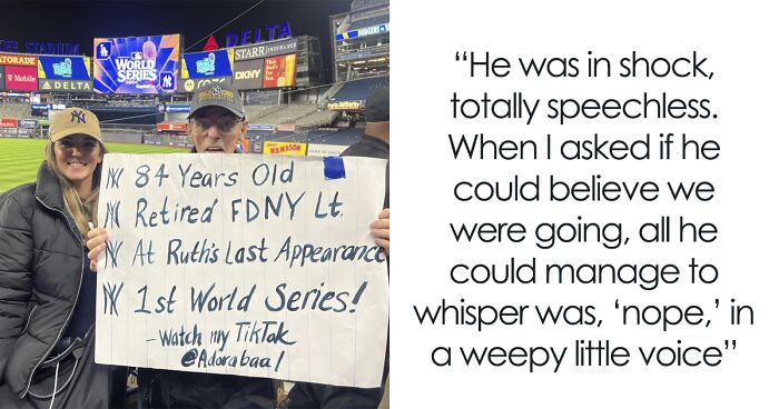 Woman Knows Dad Always Dreamed Of Seeing Yankees Play In The World Series, Gets Him Surprise Tickets