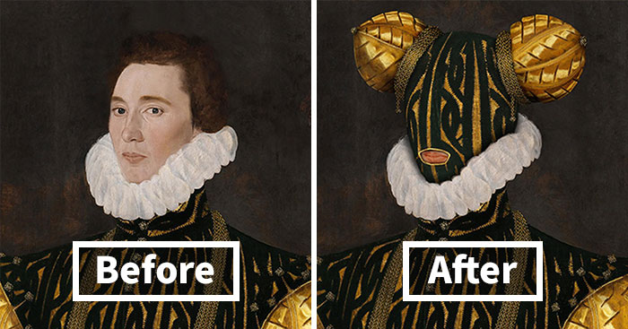 Commentary On Status: 40 Historic Portraits Of Elites Get A Makeover From This Artist (New Pics)